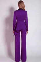 Load image into Gallery viewer, Notched Lapel 2 Piece Burgundy Business Suits with Sash