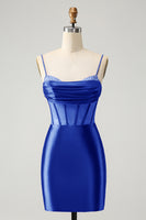 Load image into Gallery viewer, Glitter Fuchsia Corset Beaded Tight Party Dress