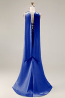 Load image into Gallery viewer, Mermaid Light Green Corset Neck Scarf Long Prom Dress with Slit