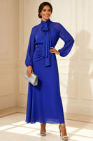 Load image into Gallery viewer, Sage Green High Neck A Line Chiffon Long Mother of the Bride Dress