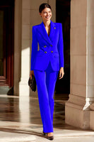 Load image into Gallery viewer, 2 Piece Burgundy Peak Lapel Double Breasted Prom Suits