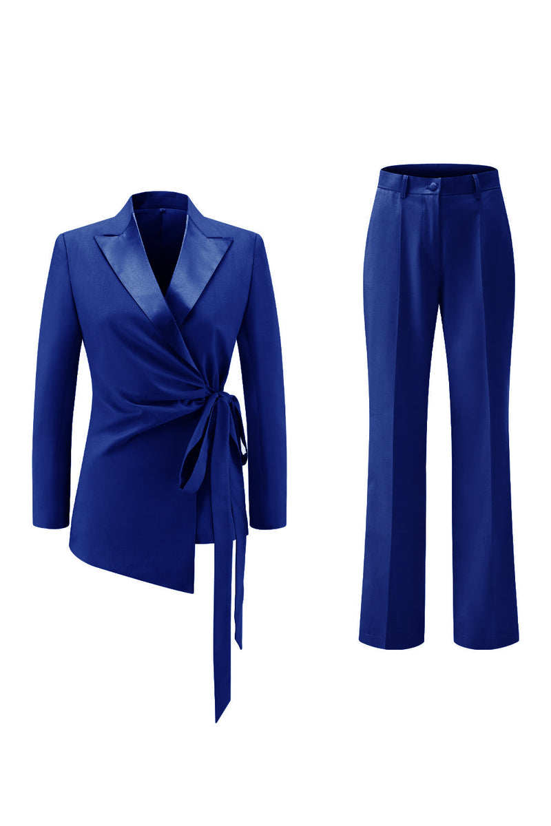 Load image into Gallery viewer, 2 Piece Lilac Peak Lapel Women Prom Suits with Sash