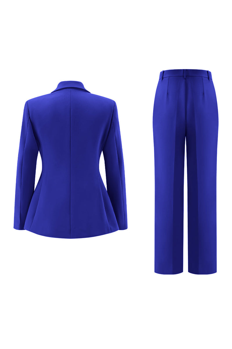 Load image into Gallery viewer, 2 Piece Fuchsia Double Breasted Women Prom Suits