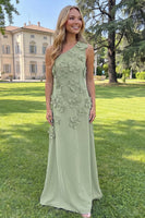 Load image into Gallery viewer, Yellow Sheath Floral One Shoulder Maxi Formal Dress