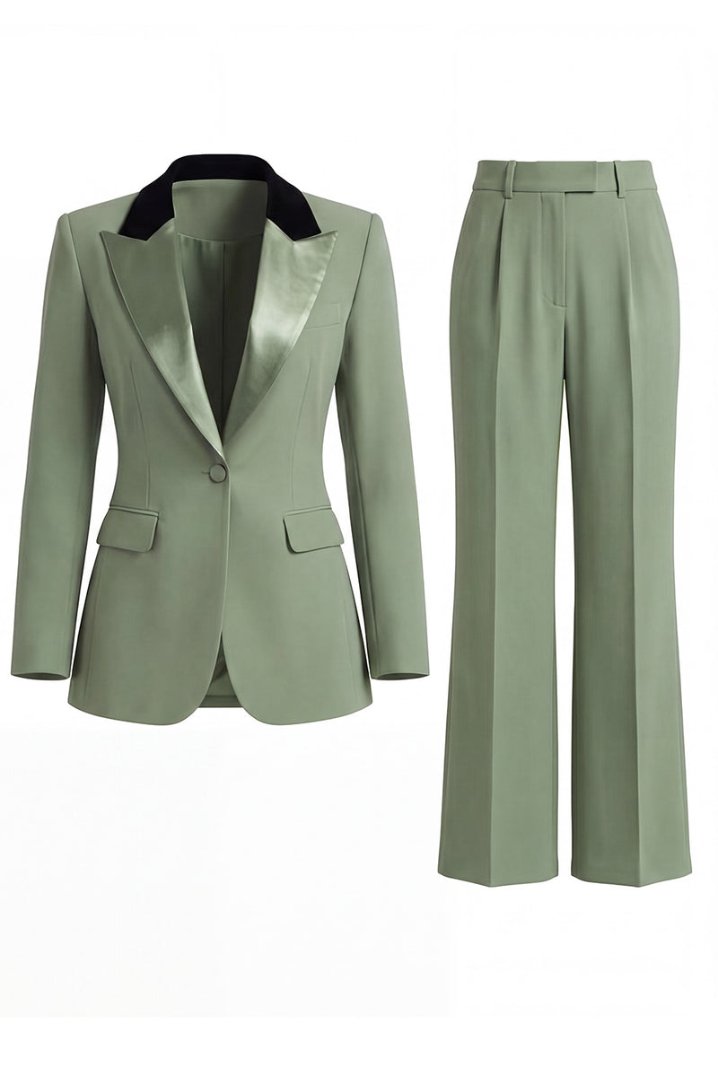 Load image into Gallery viewer, 2 Piece Dark Green Peak Lapel Single Breasted Slim Fit Prom Suits