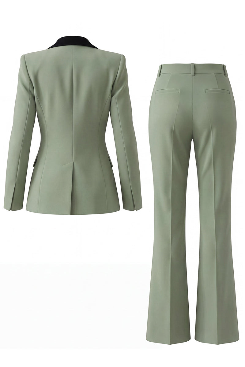 Load image into Gallery viewer, 2 Piece Dark Green Peak Lapel Single Breasted Slim Fit Prom Suits