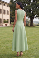 Load image into Gallery viewer, Hot Pink A Line Floral Round Neck Maxi Formal Dress