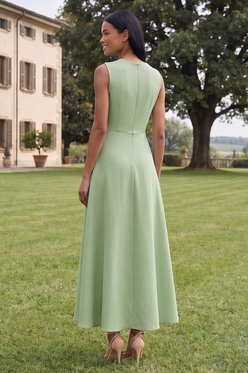 Load image into Gallery viewer, Hot Pink A Line Floral Round Neck Maxi Formal Dress