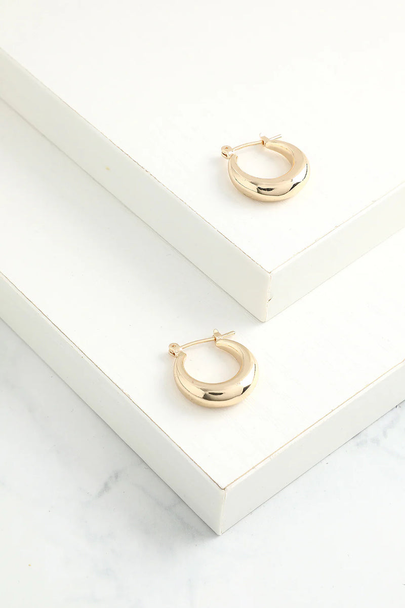 Load image into Gallery viewer, Gold Simple Circle Earrings