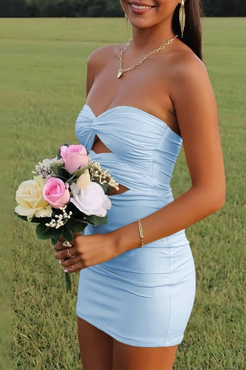 Lilac Sweetheart Keyhole Bodycon Short Prom Dress