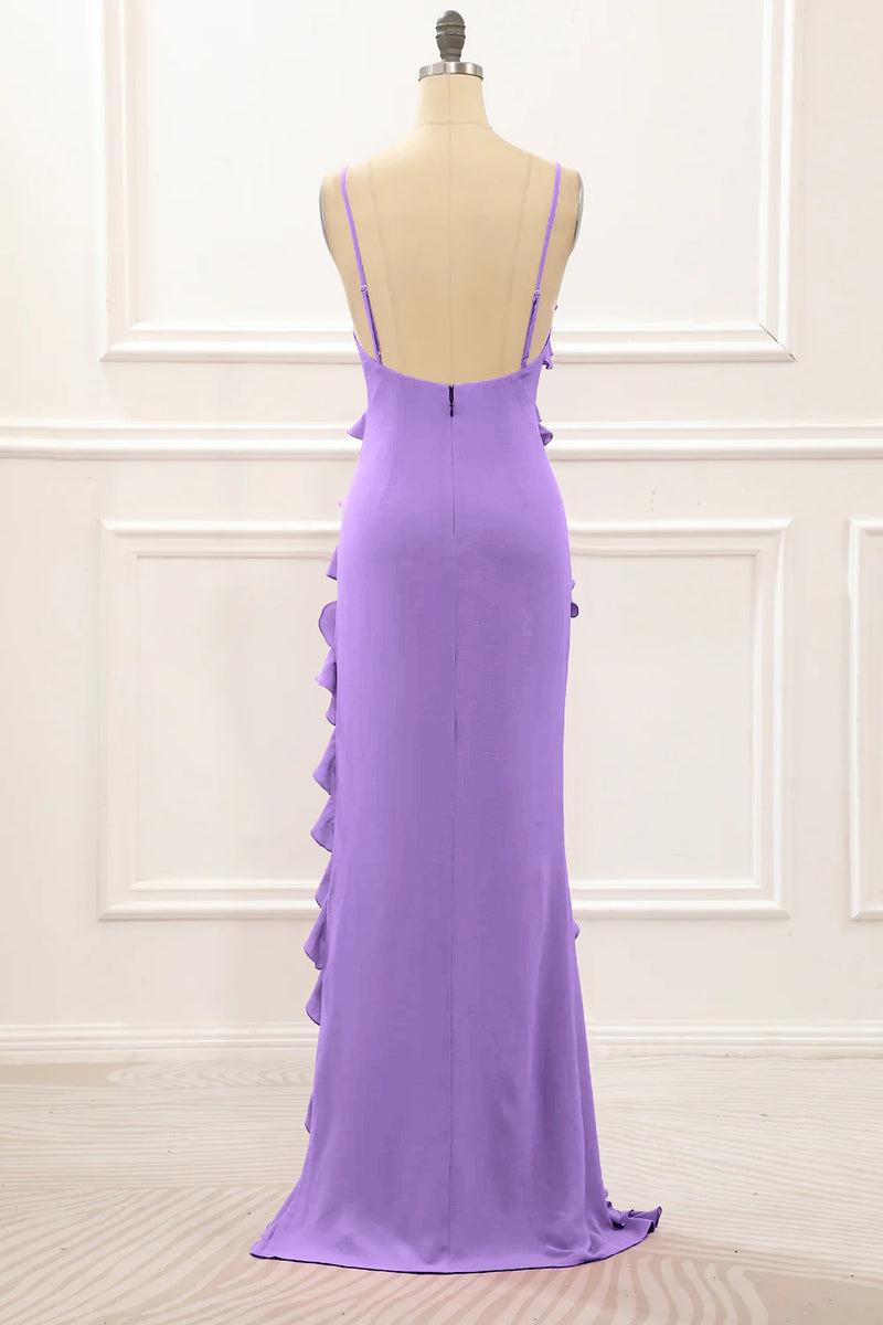 Load image into Gallery viewer, Sunset Backless Spaghetti Straps Prom Dress With Slit