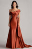 Load image into Gallery viewer, Elegant Off the Shoulder Eucalyptus Long Formal Dress with Side Cape