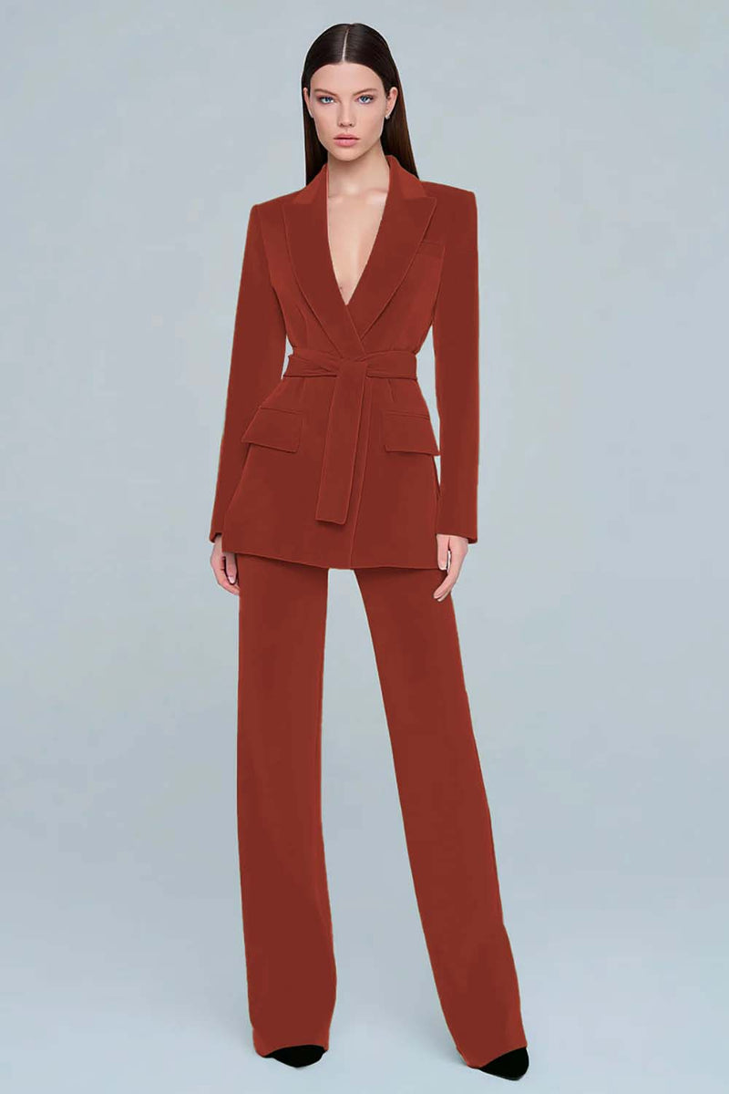 Load image into Gallery viewer, 2 Piece Dark Green Peak Lapel Prom Suits with Sash