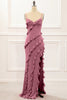 Load image into Gallery viewer, Sunset Backless Spaghetti Straps Prom Dress With Slit