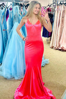 Load image into Gallery viewer, Glitter Pink Mermaid Long Prom Dress
