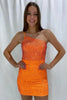 Load image into Gallery viewer, Sparkly Lilac Beaded Tight One Shoulder Short Party Dress