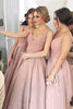 Load image into Gallery viewer, Sparkly Blush Long Bridesmaid Dress