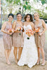 Load image into Gallery viewer, Sparkly Sleeveless Champagne Bridesmaid Dress