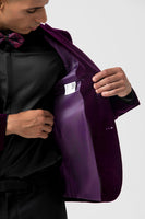 Load image into Gallery viewer, Dark Purple Velvet 2 Pieces Peak Lapel Men&#39;s Prom Jacket