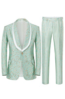 Load image into Gallery viewer, Light Pink Shawl Lapel Jacquard Men&#39;s Prom Suits