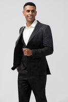 Load image into Gallery viewer, Silm Fit Peak Lapel Light Pink Jacquard Men&#39;s Homecoming Suits