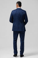 Load image into Gallery viewer, Silm Fit Peak Lapel Light Pink Jacquard Men&#39;s Homecoming Suits