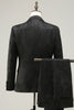 Load image into Gallery viewer, Peak Lapel Dark Blue Jacquard Men&#39;s Prom Suits