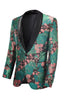 Load image into Gallery viewer, Green Shawl Lapel Jacquard Men&#39;s Prom Blazer