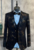 Load image into Gallery viewer, Dark Brown Shawl Lapel Jacquard Men&#39;s Prom Blazer