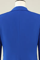 Load image into Gallery viewer, Slim Fit Peak Lapel One Button Blue Men&#39;s Prom Suits