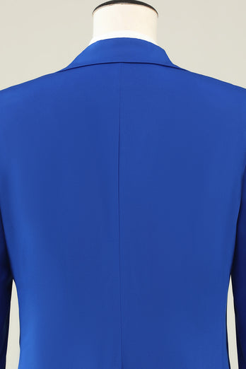 Slim Fit Peak Lapel One Button Blue Men's Prom Suits