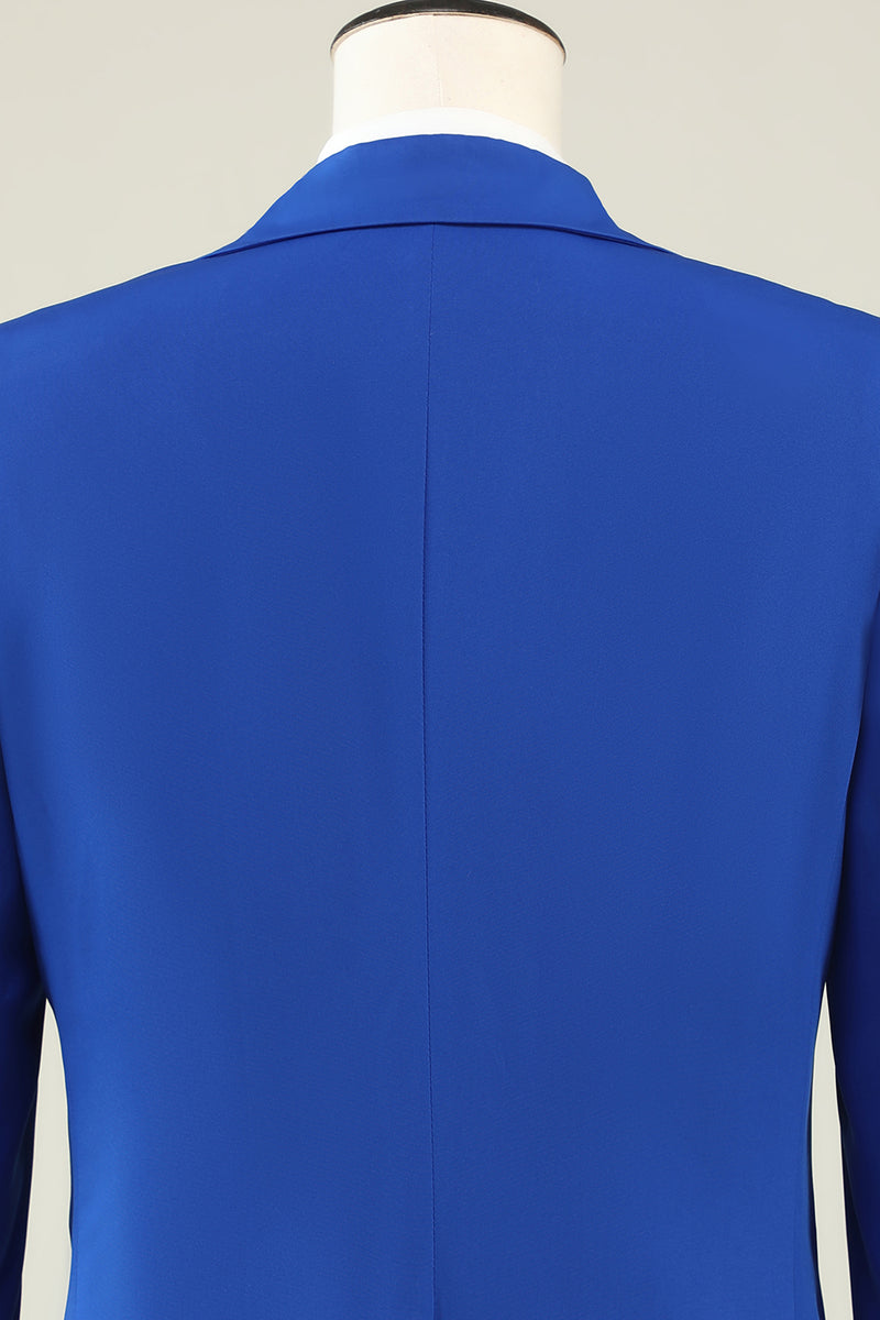 Load image into Gallery viewer, Slim Fit Peak Lapel One Button Blue Men&#39;s Prom Suits
