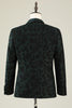 Load image into Gallery viewer, Dark Green Jacquard Shawl Lapel One Button 2 Piece Men&#39;s Prom Suits