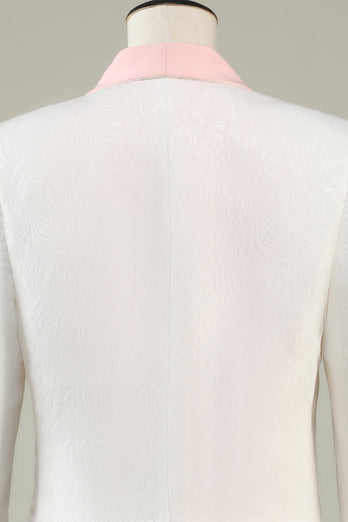 Light Pink Shawl Lapel 3 Piece Men's Prom Suits