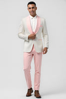 Load image into Gallery viewer, Light Pink Shawl Lapel 3 Piece Men&#39;s Prom Suits