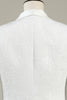Load image into Gallery viewer, White Jacquard Shawl Lapel 3 Piece Prom Homecoming Suits