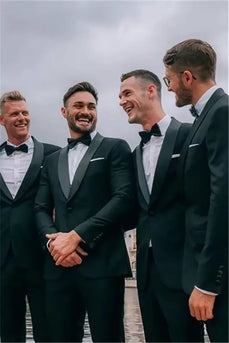 Dark Green Shawl Lapel One Button 2 Piece Groom Suits