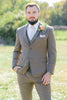 Load image into Gallery viewer, Notched Lapel Grey Tweed Men&#39;s Wedding Party Suits