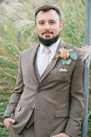 Load image into Gallery viewer, Notched Lapel Grey Tweed Men&#39;s Wedding Party Suits