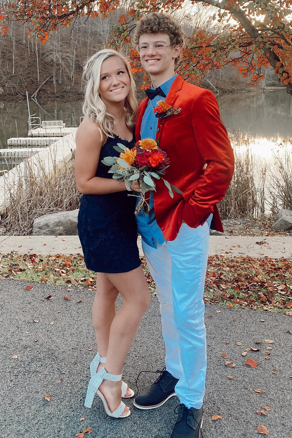Notched Lapel Red Men's Prom Jacket