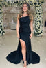 Load image into Gallery viewer, Sparkly Black Long Prom Dress With Slit