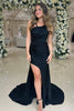 Load image into Gallery viewer, Sparkly Black Long Prom Dress With Slit