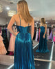 Load image into Gallery viewer, Sparkly Golden A Line Backless Long Prom Dress With Slit