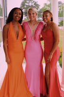 Load image into Gallery viewer, Mermaid Halter Green Long Prom Dress