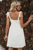 Load image into Gallery viewer, White Shoulder Straps A Line Mini Graduation Dress