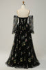 Load image into Gallery viewer, Off The Shoulder Green Long Sleeves A-Line Prom Dress