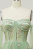Load image into Gallery viewer, Champagne Off The Shoulder Long Sleeves A-Line Prom Dress