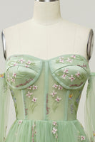 Load image into Gallery viewer, Champagne Off The Shoulder Long Sleeves A-Line Prom Dress