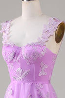 Load image into Gallery viewer, Green Corset Long Tulle Prom Dress with 3D Butterflies