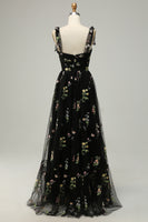 Load image into Gallery viewer, Champagne Embroidery Long Prom Dress